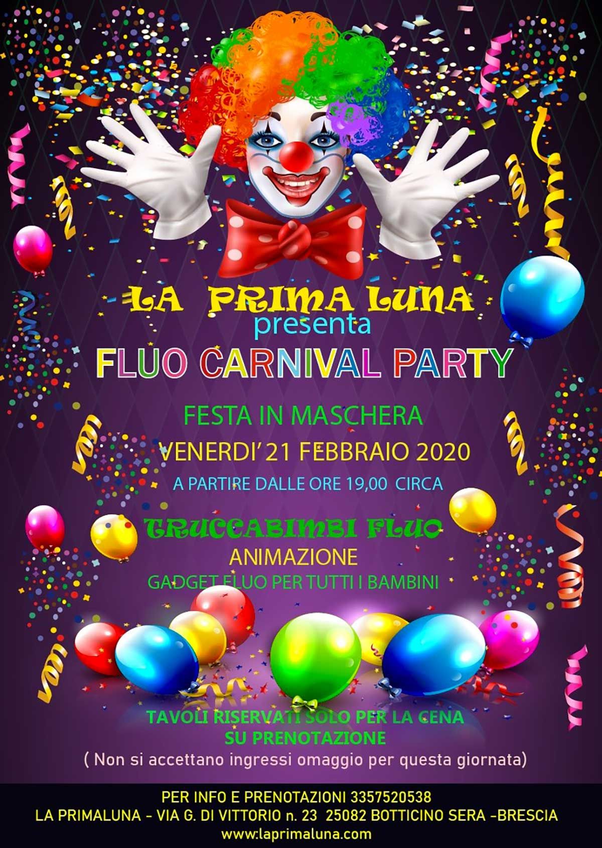 fluio carnival party alla prima luna 2020