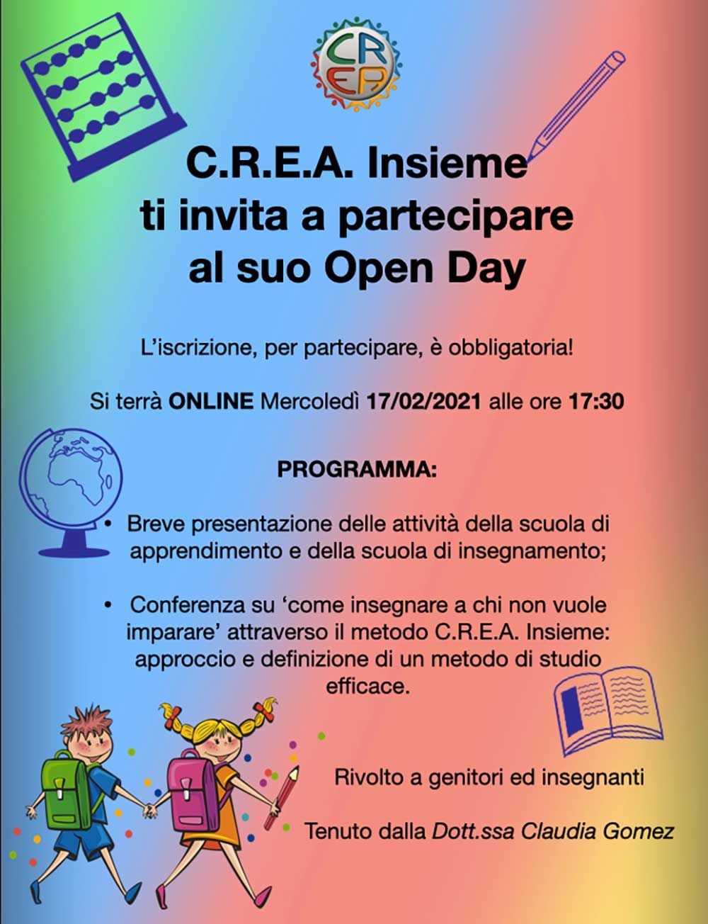 open day crea insieme Brescia