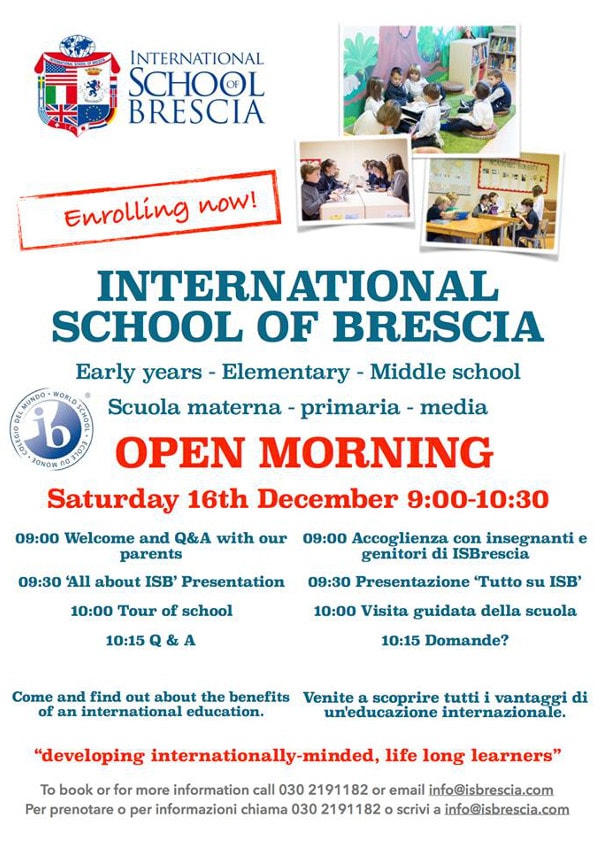 Open morning International School of Brescia
