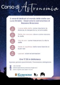 Palazzolo - Corso di Astronomia in biblioteca @ Biblioteca di Palazzolo | Palazzolo sull'Oglio | Lombardia | Italia