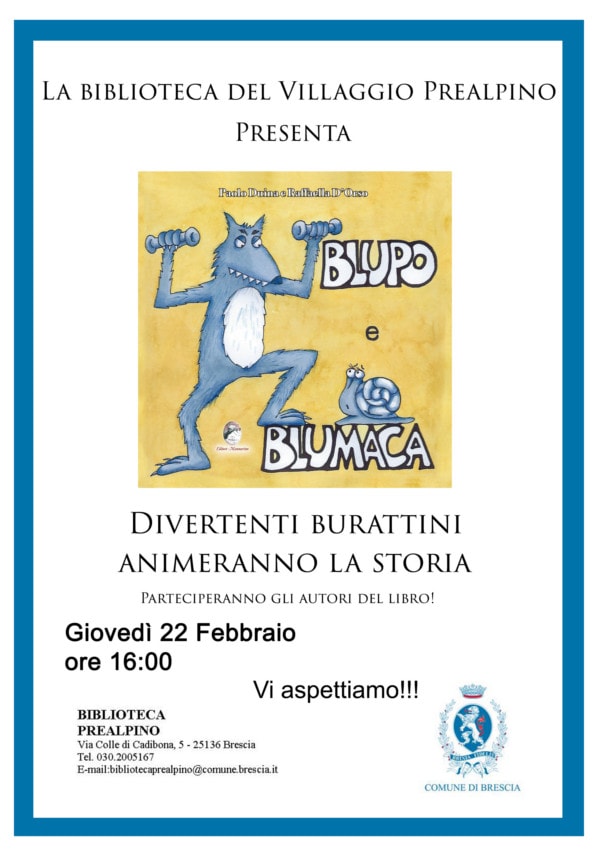 Blupo-Blumaca-biblioteca-Prealpino-Brescia-