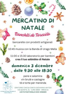 Brescia - Mercatino di Natale e laboratori gratuiti per bambini