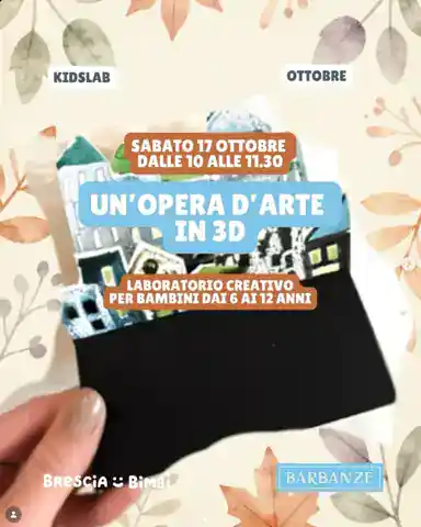 KidsLab: un’opera d’arte in 3D da Barbanzè