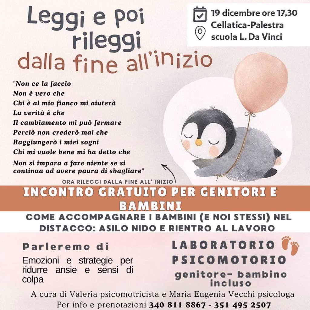 Incontro gratuito per genitori  e bambini