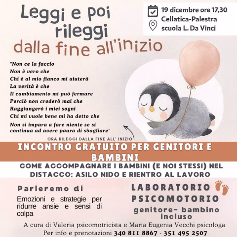 Incontro gratuito per genitori  e bambini