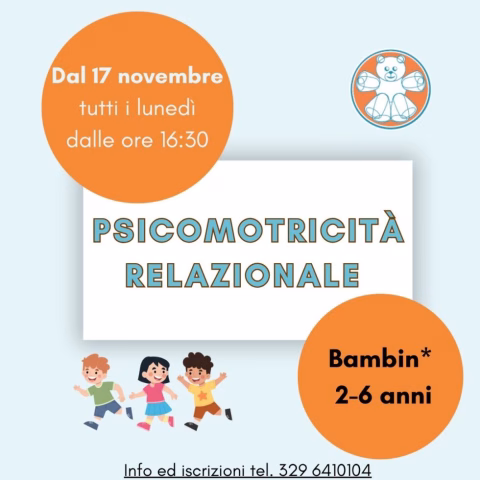 Percorso di psicomotricità relazionale per bambin* 2/6 anni