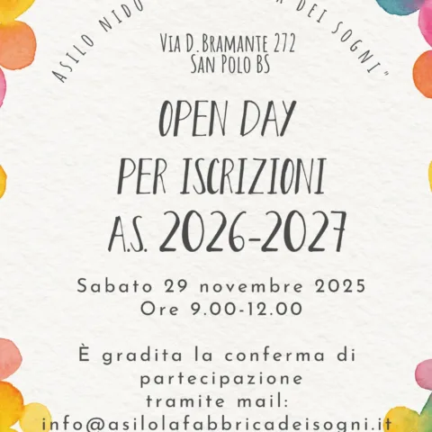 Open day per iscrizioni a.s. 2026-2027