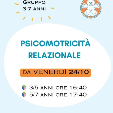 Percorso di psicomotricità relazionale per bambini 3/7 anni