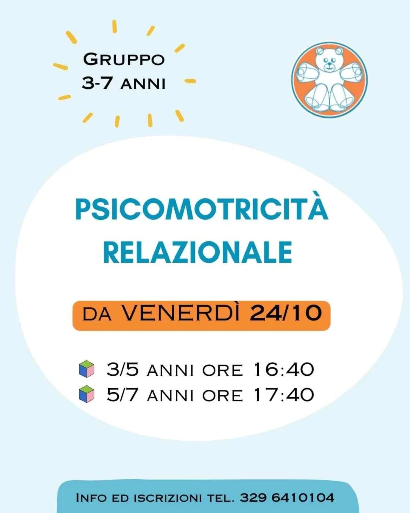 Percorso di psicomotricità relazionale per bambini 3/7 anni